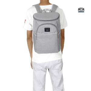 Sac à dos isotherme de 20 litres, couleur grise, pratique et fonctionnel