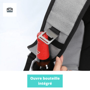 Sac à dos isotherme gris, idéal pour les pique-niques et les sorties en extérieur