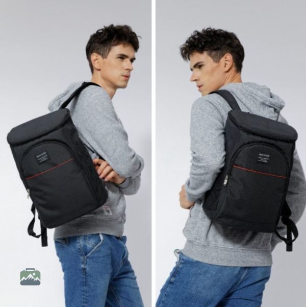 Sac à dos noir 20L, idéal pour les pique-niques et les sorties