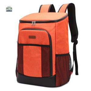 Sac à dos isotherme orange 30L pour le transport de nourriture