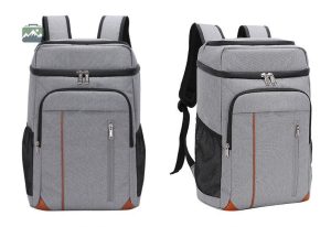 Sac à Dos gris pour transporter des repas isothermes
