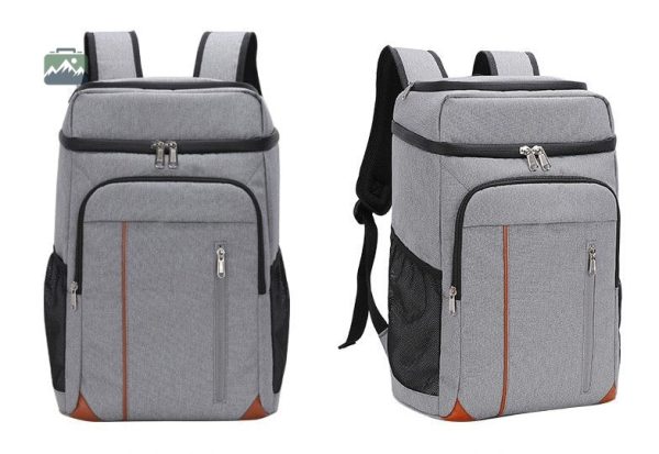 Sac à Dos gris pour transporter des repas isothermes