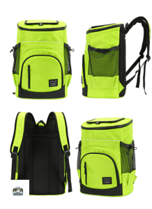 Sac à dos vert isotherme 33L, idéal pour les pique-niques