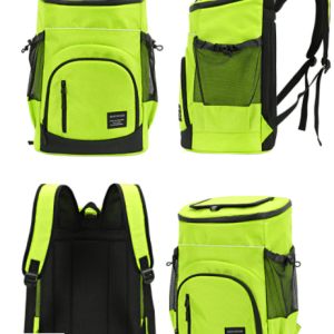Sac à dos vert isotherme 33L, idéal pour les pique-niques