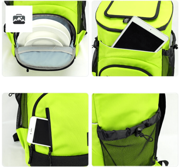 Sac à dos isotherme vert, conçu pour garder vos aliments au frais