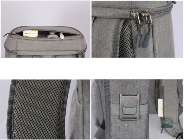 Sac à dos gris pour conserver les aliments au frais