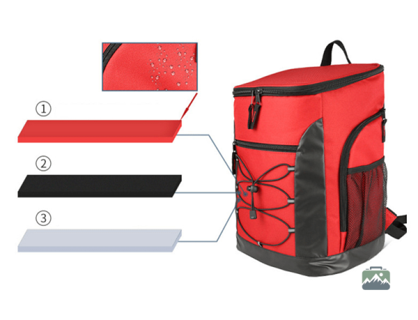 Modèle vert de sac à dos isotherme pour aventuriers