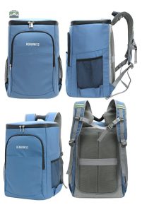 Sac à dos bleu conçu pour garder vos boissons et aliments frais