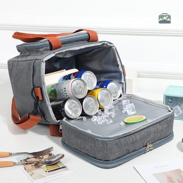 Sac repas isotherme bleu, idéal pour les sorties en plein air
