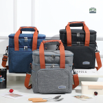 Sac isotherme gris moderne pour repas à emporter