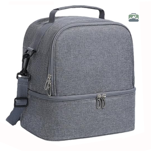 sac-glaciere-isotherme-gris-compartimente-1 Sac isotherme gris compartimenté pour conserver vos aliments au frais
