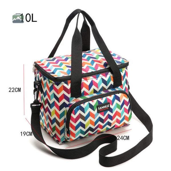 Sac isotherme bandoulière, design multicolore pour vos repas