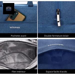 Sac bleu isotherme, idéal pour garder vos aliments au frais