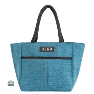 Sac isotherme élégant bleu pour le transport des aliments