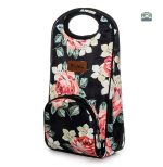 Sac isotherme bouteille avec motif floral coloré