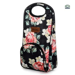 Sac isotherme bouteille avec motif floral coloré