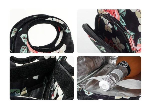 Sac isotherme pour bouteille, look fleuri tendance