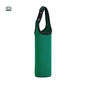 Sac isotherme bouteille vert pour boissons fraîches