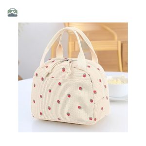 Sac isotherme pratique en velours côtelé pour le travail