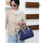 Sac isotherme bleu pour femmes, idéal pour pique-niques