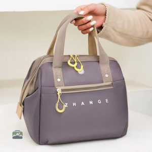 Sac isotherme gris, idéal pour pique-niques et sorties