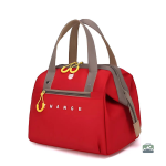 Sac isotherme féminin rouge, idéal pour pique-niques et sorties