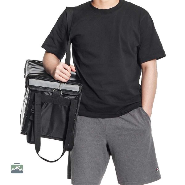 Glacière portable noire pour boissons et snacks