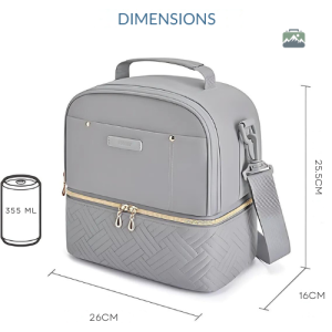 Sac isotherme à double compartiment pour repas équilibrés
