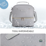Sac isotherme tendance en gris, idéal pour les sorties