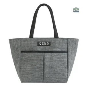 Sac isotherme élégant gris pour le transport d'aliments