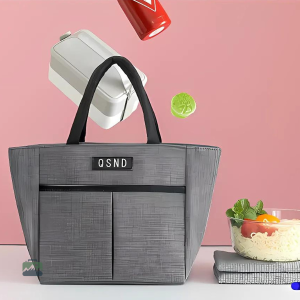 Sac isotherme gris pour garder vos repas au frais