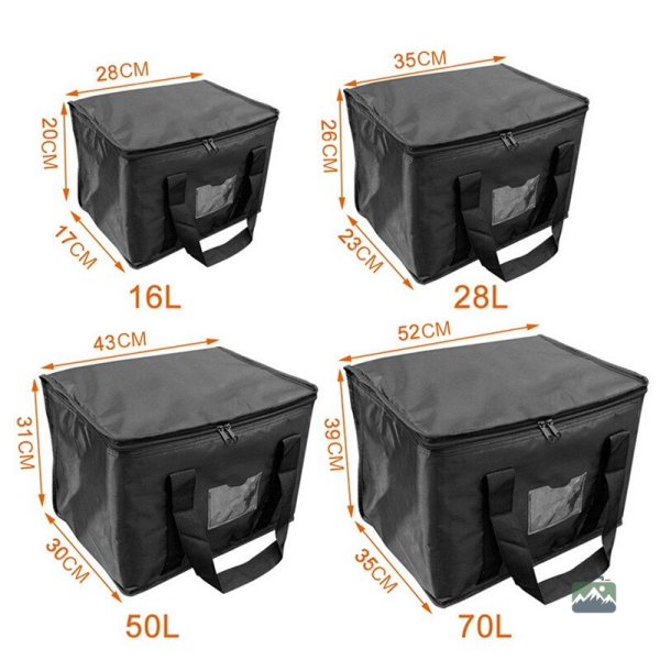 Sac isotherme pour transport sécurisé de pizzas