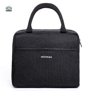 Sac isotherme noir pour le transport de repas et boissons