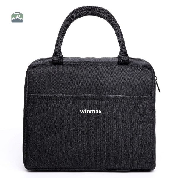 Sac isotherme noir pour le transport de repas et boissons