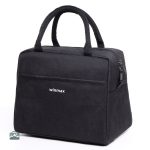 Sac isotherme noir, idéal pour les pique-niques et sorties