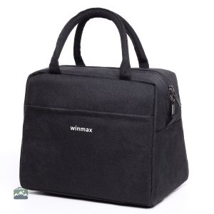 Sac isotherme noir, idéal pour les pique-niques et sorties