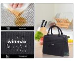 Sac isotherme en tissu noir, design élégant et fonctionnel