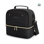 Sac isotherme noir double compartiment