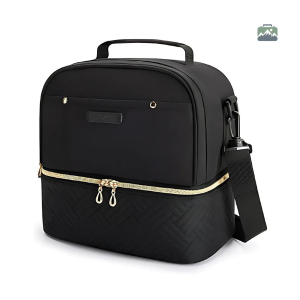 Sac isotherme noir double compartiment