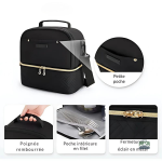 Sac isotherme noir avec deux compartiments