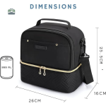 Sac isotherme noir pour repas en déplacement