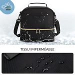 Sac isotherme à double compartiment pour aliments frais
