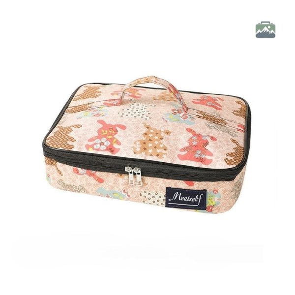 sac-isotherme-plat-lapins-1 Sac isotherme plat motif lapins pour transporter des repas