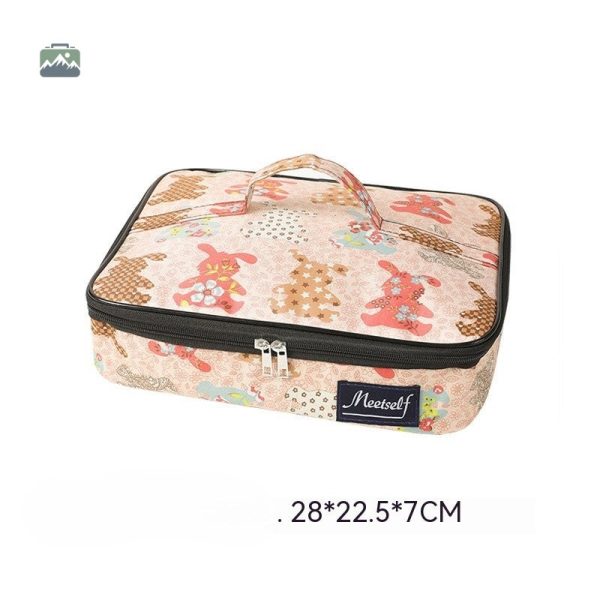 Sac isotherme plat avec motif lapins pour enfants