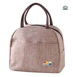 Sac isotherme repas beige pour le transport de nourriture