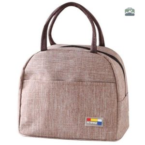 Sac isotherme repas beige pour le transport de nourriture