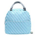 Sac isotherme repas blanc et bleu pour le transport des aliments