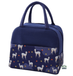 Sac isotherme repas bleu avec motif alpagas