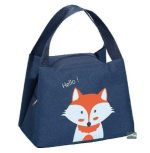 Sac isotherme repas bleu avec motif renard
