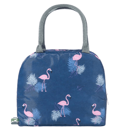 sac-isotherme-repas-bleu-flamants-1 Sac isotherme repas bleu avec motif flamants roses